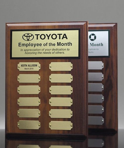 Picture of Employee of the Month Plaques