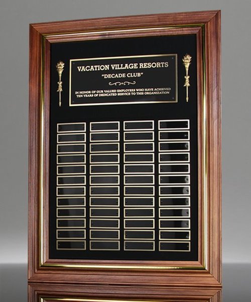 Picture of American Walnut Frame Perpetual Plaque