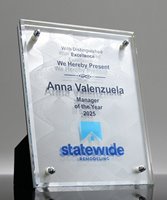 Picture of Crystal Intrigue Plaque - Silver Full Color
