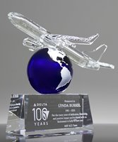 Picture of Globe Jetsetter Crystal Airplane Trophy