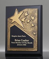 Picture of Recognition Star Gold Matte-Black Plaque