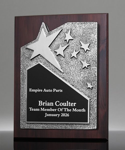 Picture of Recognition Star Silver Walnut Plaque