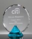 Picture of Faceted Circle Aquamarine Diamond Award