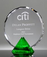 Picture of Faceted Circle Green Diamond Award