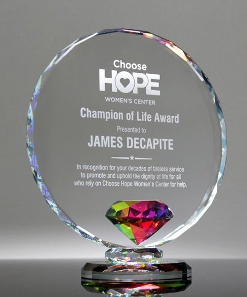 Picture of Prismatic Crystal Diamond Circle Award