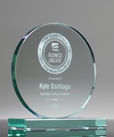 Picture of Classic Jade Glass Circle Trophy