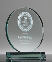 Picture of Jade Glass Synergy Circle - Sandblasted