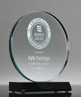 Picture of Jade Glass Optimist Circle - Sandblasted