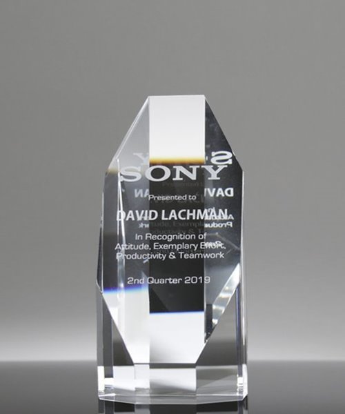 Picture of Optical Crystal Octagon Tower Award - Small Size