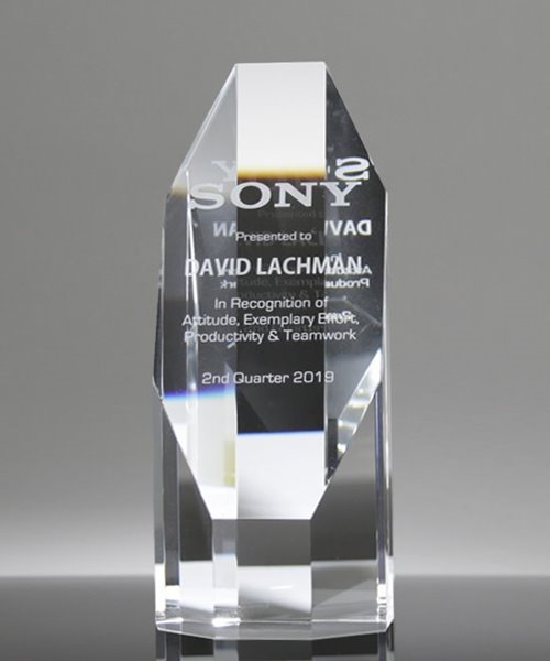 Picture of Optical Crystal Octagon Tower Award - Medium Size
