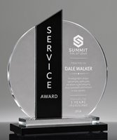 Picture of Black Accent Crystal Circle Award