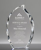 Picture of Diamond Edge Clear Crystal Flame Award