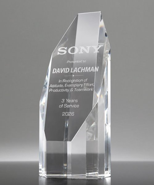 Picture of Optical Crystal Octagon Tower Award - Medium Size