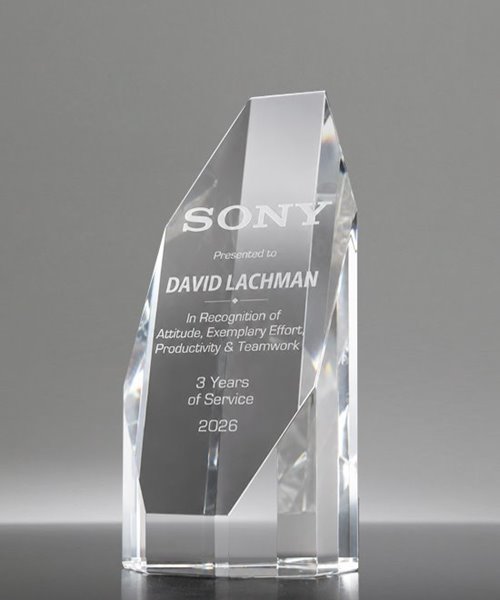 Picture of Optical Crystal Octagon Tower Award - Small Size