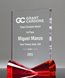 Picture of Red Ribbon Crystal Rectangle Award
