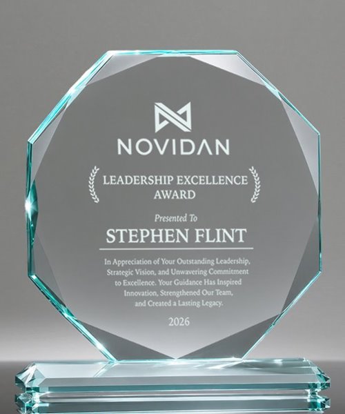 Picture of Jade Glass Octagon Award