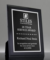 Picture of Black Glass Plaque