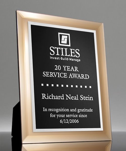 Picture of Rose Gold Mirror Glass Plaque