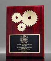 Picture of Golden Gears Award Plaque - Piano Rosewood