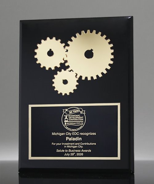 Picture of Golden Gears Award Plaque - Matte Black