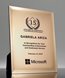 Picture of Mirrored Crystal Gold Plaque