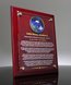 Picture of Rosewood Piano Finish Floating Glass Plaque