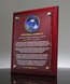Picture of Rosewood Piano Finish Floating Glass Plaque