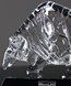 Picture of Crystal Bull Award With Laser Engraved Plate
