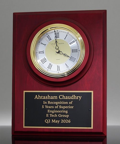 Picture of Ambassador Cherry Clock Award Plaque