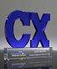 Picture of Custom Crystal Logo Award - Blue Overlay