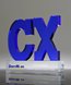 Picture of Custom Crystal Logo Award - Blue Overlay