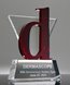 Picture of Custom Crystal Trophy - Garnet Overlay