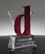 Picture of Custom Crystal Trophy - Garnet Overlay