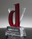 Picture of Custom Crystal Trophy - Garnet Overlay