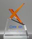 Picture of Custom Crystal Trophy - Orange Logo Top