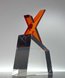 Picture of Custom Crystal Trophy - Orange Logo Top