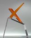 Picture of Custom Crystal Trophy - Orange Logo Top