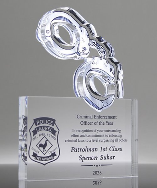 Picture of Guardian Handcuffs Acrylic Award
