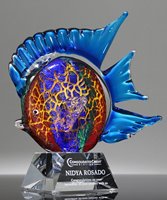 Picture of Tropical Fish Art Glass Award