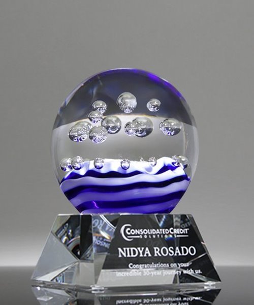 Picture of Tranquility Sphere Art Glass Award