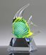 Picture of Tropical Fish Art Glass Trophy