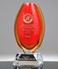 Picture of Elevated Ruby Art Glass Vase