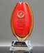 Picture of Elevated Ruby Art Glass Vase