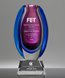 Picture of Midnight Tide Art Glass Vase - Clear Base