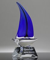 Picture of Blue Voyage Solo Art Glass Award