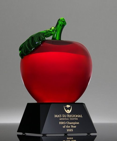 Picture of Grand Ruby Apple on Black Base Award