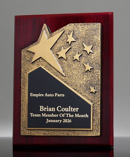 Picture of Ovation Gold Star Rosewood Plaque