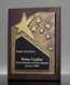 Picture of Recognition Star Gold Walnut Plaque