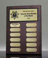 Picture of Classic 12-Plate Cherry Perpetual Gold Plaque