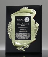 Picture of Metal Scroll Black Plaque